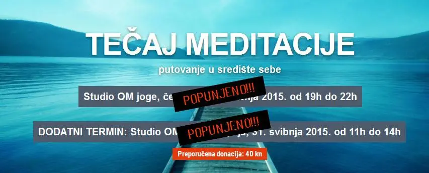 Pogledajte prvi dio predavanja ‘Tečaj meditacije’