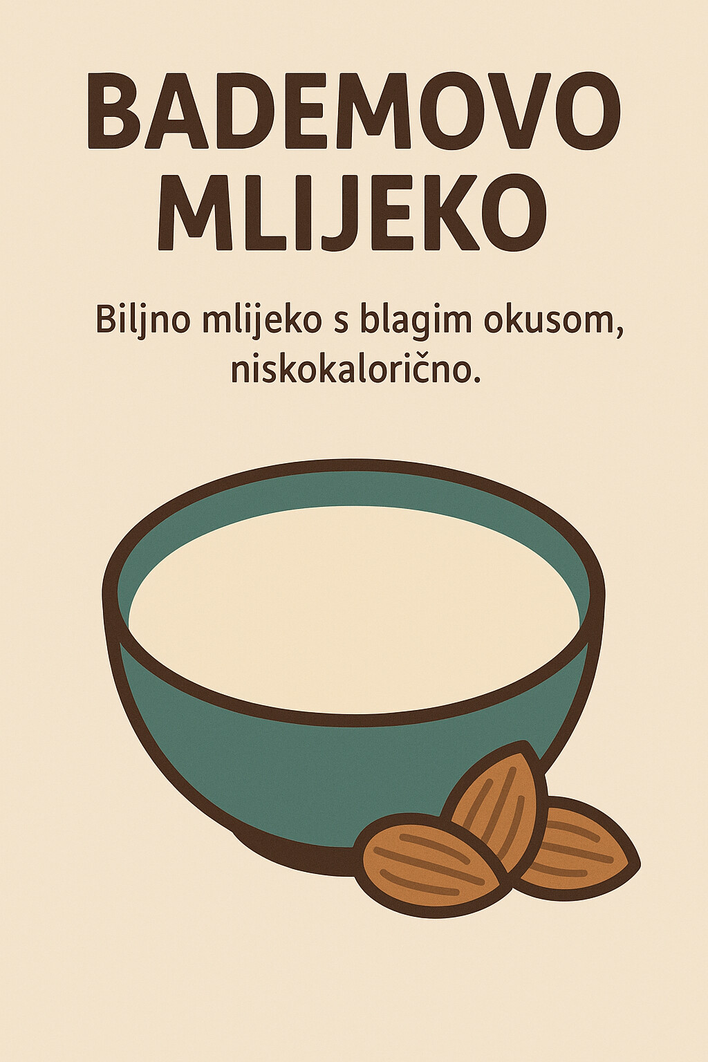 Bademovo mlijeko u zdjeli