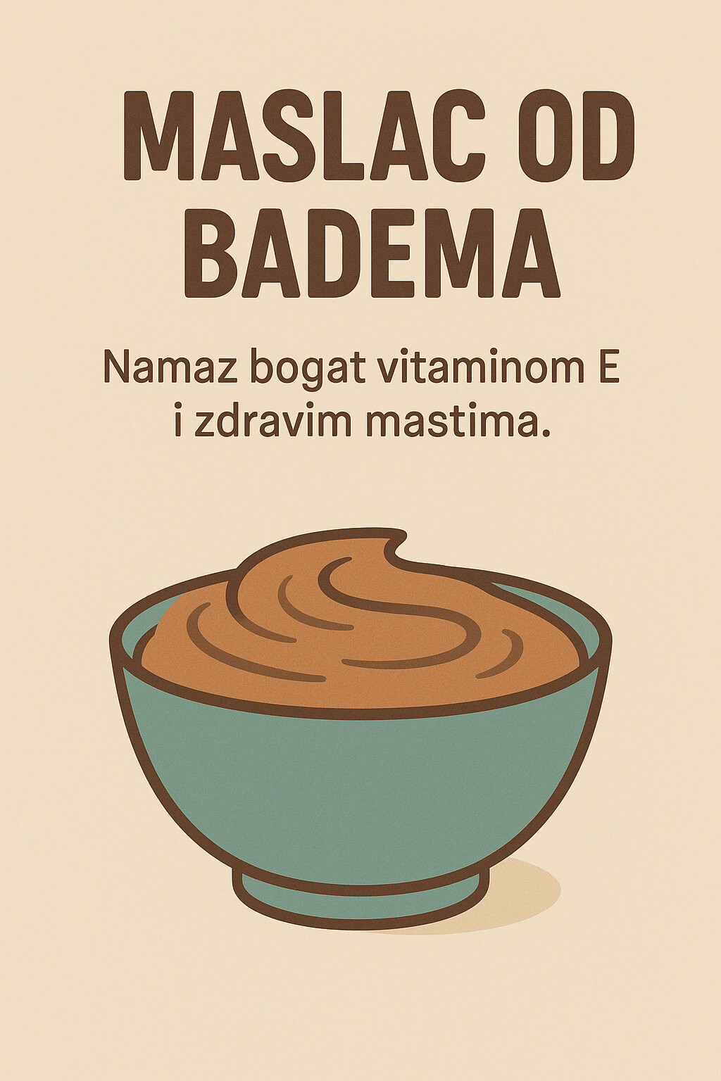 Maslac od badema u zdjeli