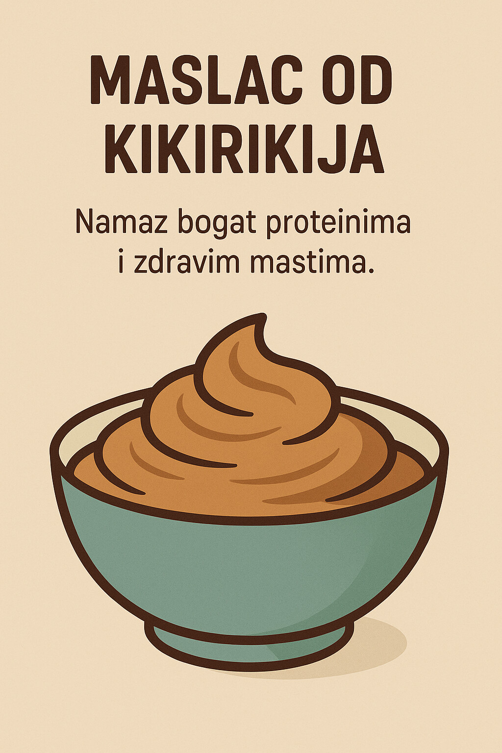 Maslac od kikirikija u zdjeli