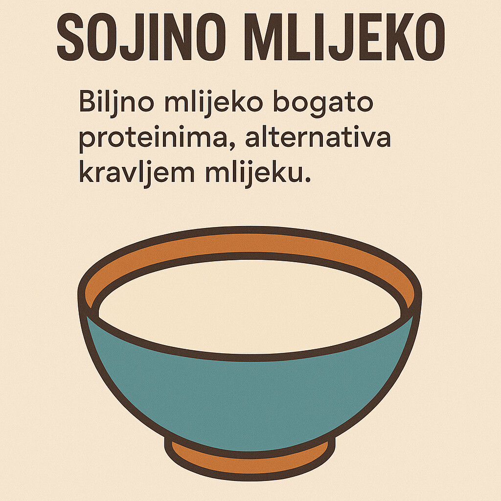 Sojino mlijeko u zdjeli
